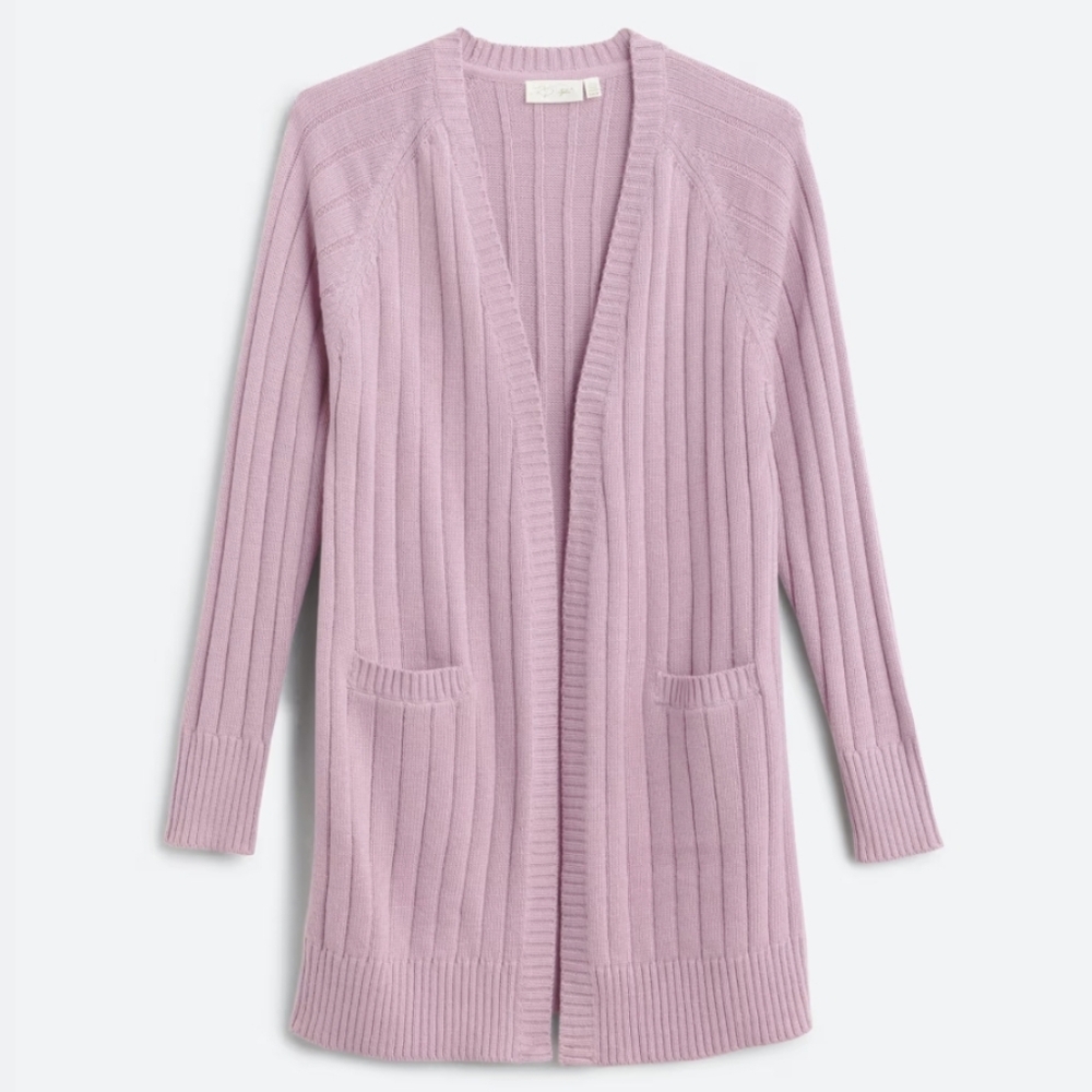 RD Style Lilac Ribbed Cardigan